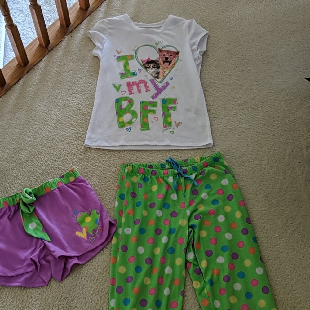 Justice three piece pajama set